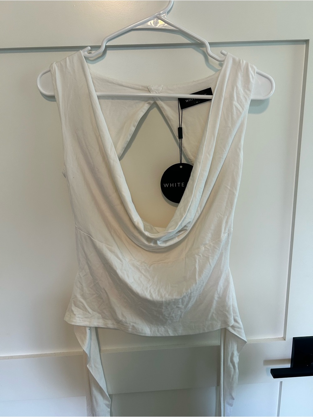 White Fox Cowl neck top